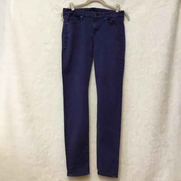 7 For All Mankind Vibrant Purple Skinny Jeans - Picture 1 of 7